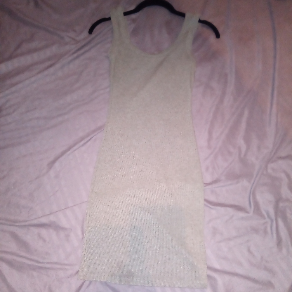 Olive green cotton mini dress
